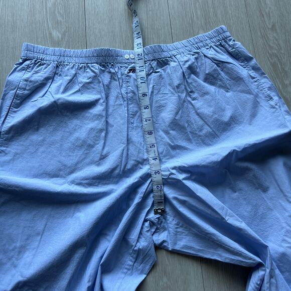 J Crew Classic Pajama Pant In End On End Cotton Large Light Blue Cool Lilac - Picture 7 of 10